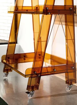 Large wheeled polycarbonate shelving