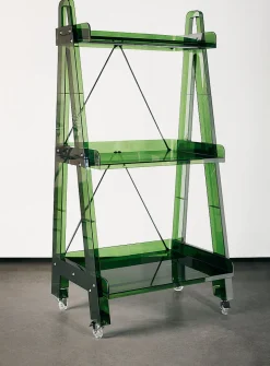 Large wheeled polycarbonate shelving