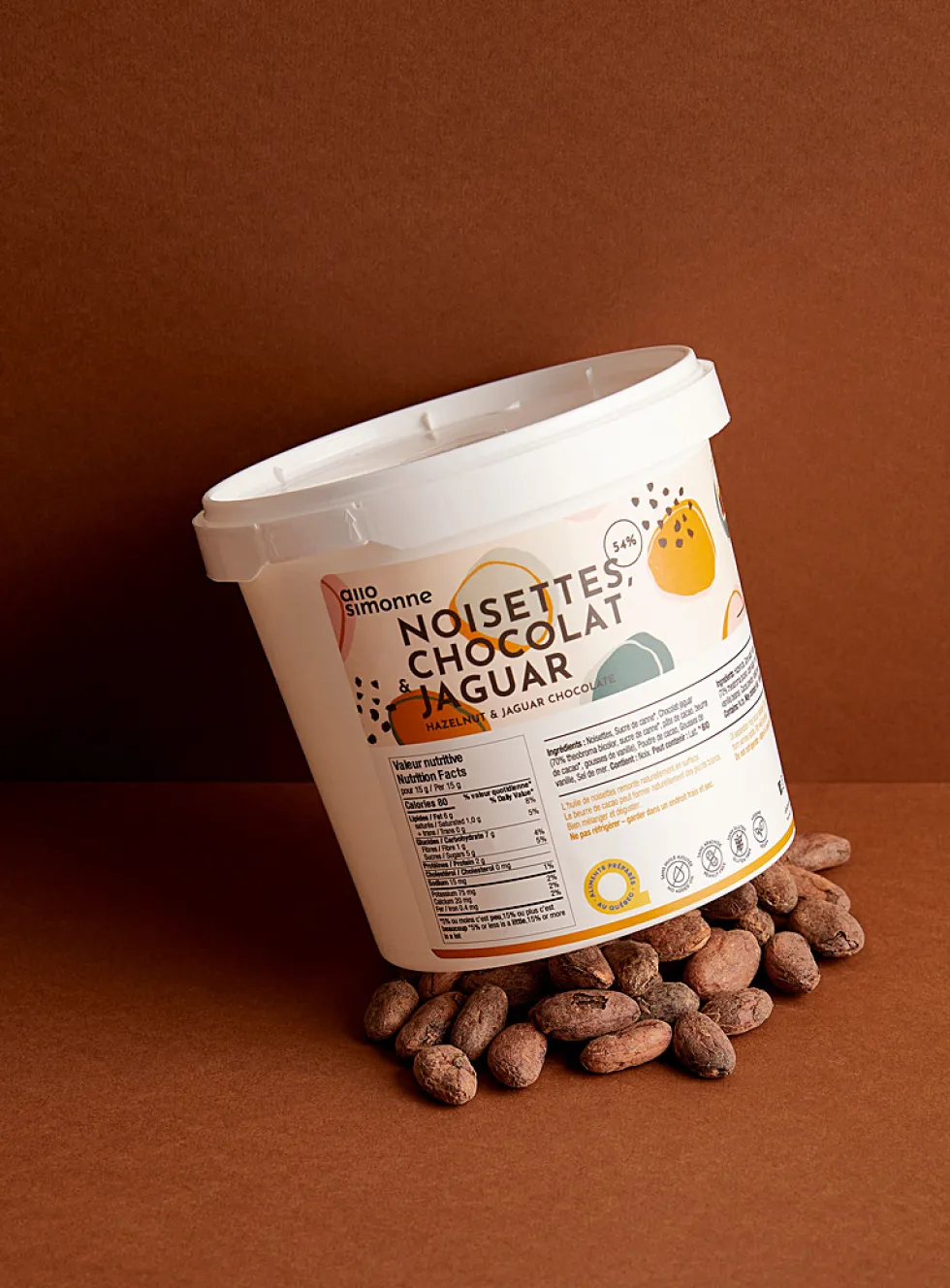 Large-size Jaguar chocolate and hazelnut spread