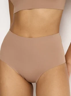 Laser-cut stretch high-waist classic hipster