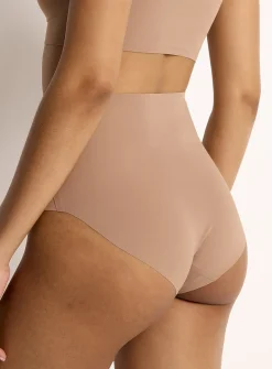 Laser-cut stretch high-waist classic hipster