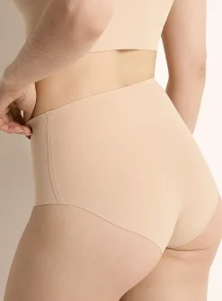 Laser-cut stretch high-waist classic hipster