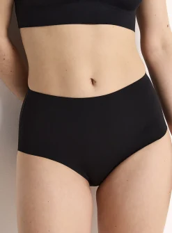 Laser-cut stretch high-waist classic hipster