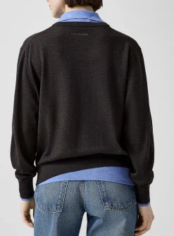 Layered pure wool fooler sweater
