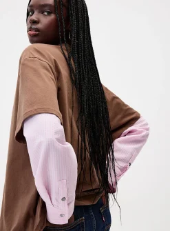 Layered shirt effect T-shirt