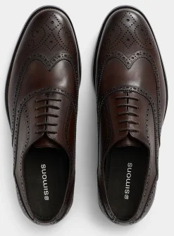 Leather brogue shoe