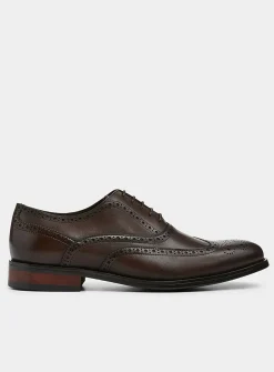 Leather brogue shoe