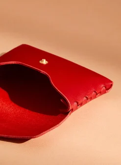 Leather card pocket
