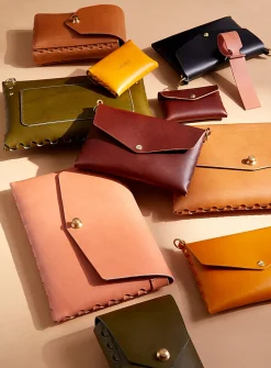 Leather card pocket