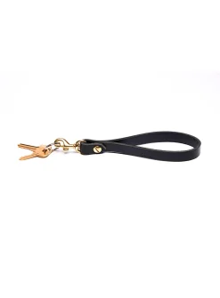 Leather handle keychain