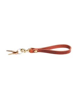 Leather handle keychain
