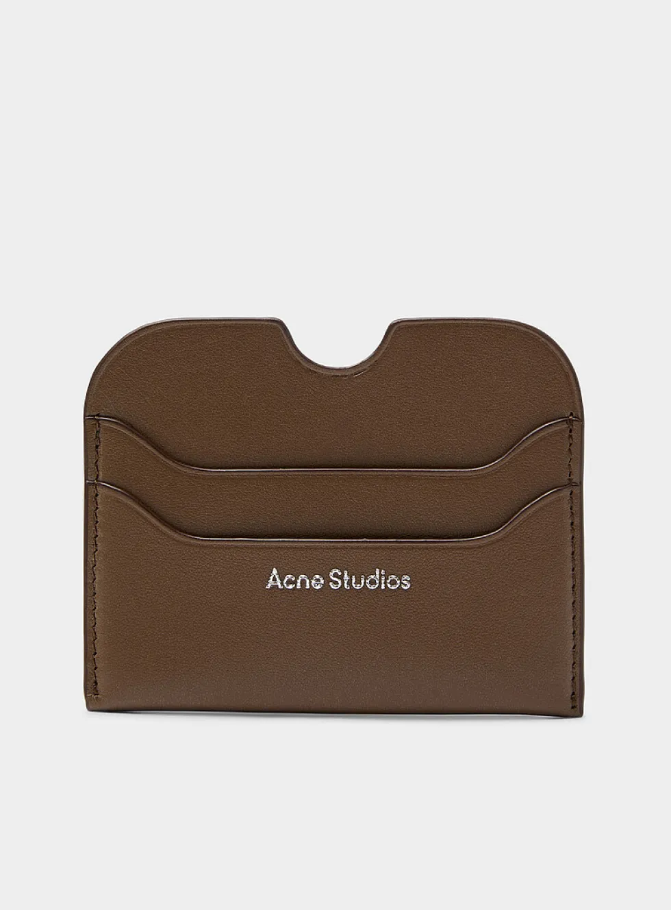 Leather logo card holder