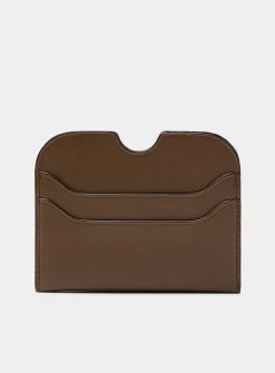 Leather logo card holder