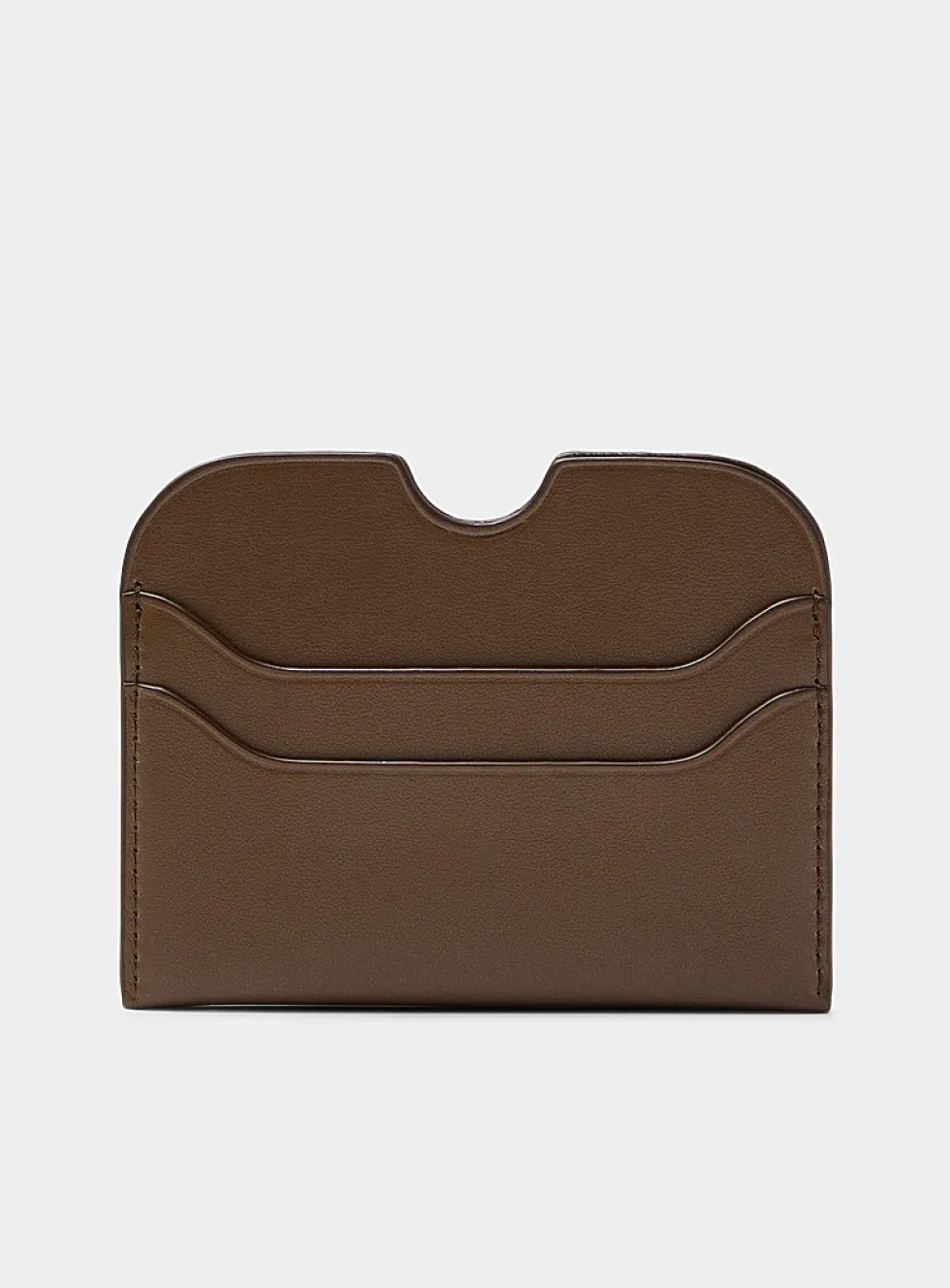 Leather logo card holder