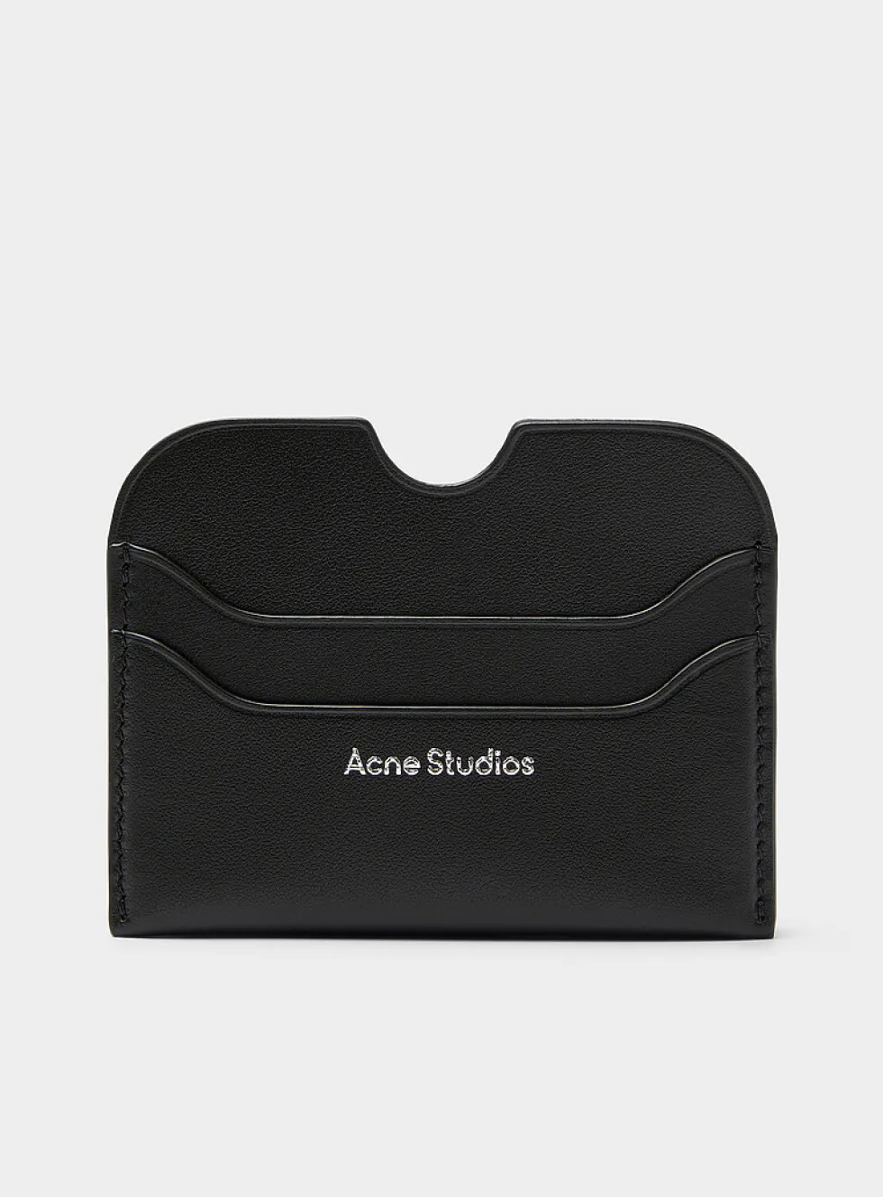 Leather logo card holder