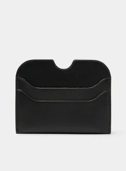 Leather logo card holder