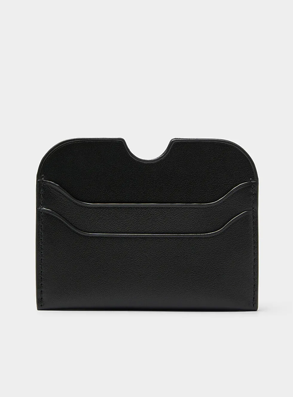 Leather logo card holder