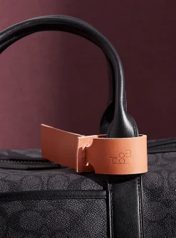 Leather luggage tag