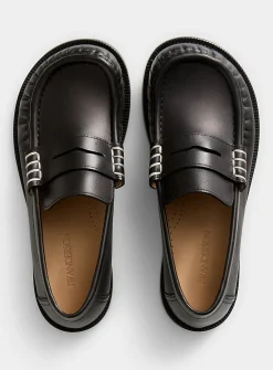 Leather moccasin loafers