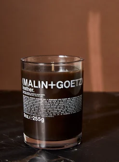 Leather scented candle