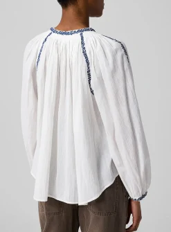 Lena organic 100% cotton embroidered blouse