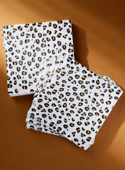 Leopards print paper napkins