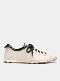 Les Tennis canvas and leather sneakers