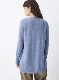 Lesly patch pocket open cardigan