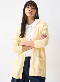 Lesly patch pocket open cardigan