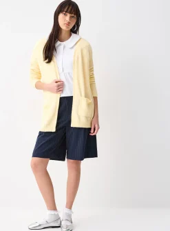 Lesly patch pocket open cardigan