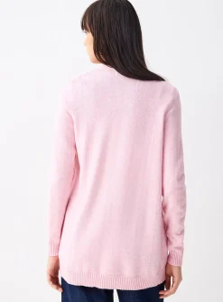 Lesly patch pocket open cardigan