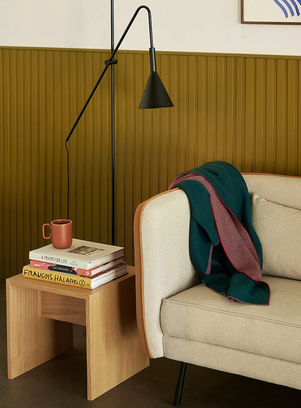 Less natural wood side table