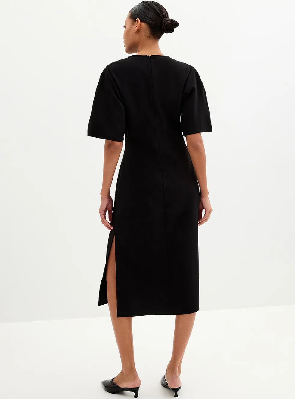 Liana draped waist midi dress