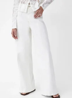 Libre stretch denim retro wide-leg jean