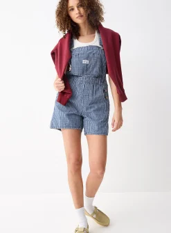Light blue denim overalls