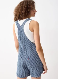Light blue denim overalls