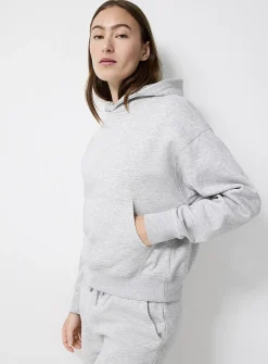 Light fleece jersey hoodie