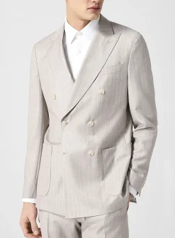 Light grey pinstripe suit