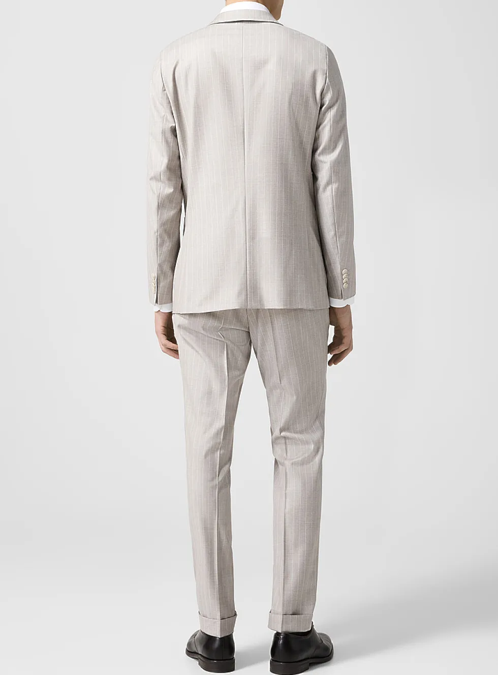 Light grey pinstripe suit
