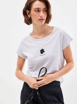 Light jersey floral print T-shirt
