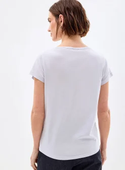 Light jersey floral print T-shirt