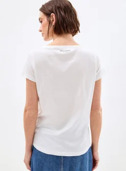 Light jersey floral print T-shirt