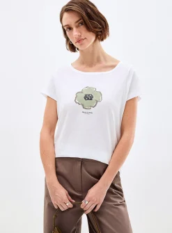 Light jersey floral print T-shirt