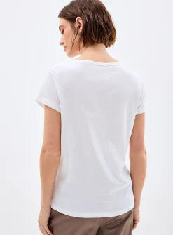 Light jersey floral print T-shirt