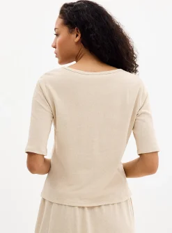 Light linen boxy-fit T-shirt