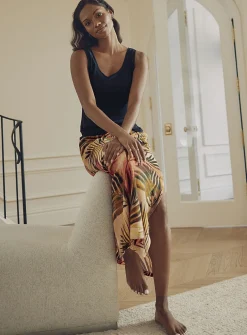 Light linen maxi skirt