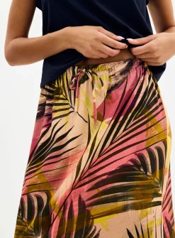 Light linen maxi skirt
