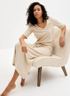 Light linen maxi skirt