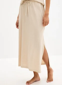 Light linen maxi skirt