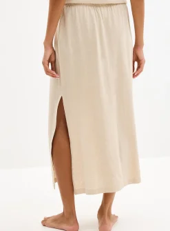Light linen maxi skirt
